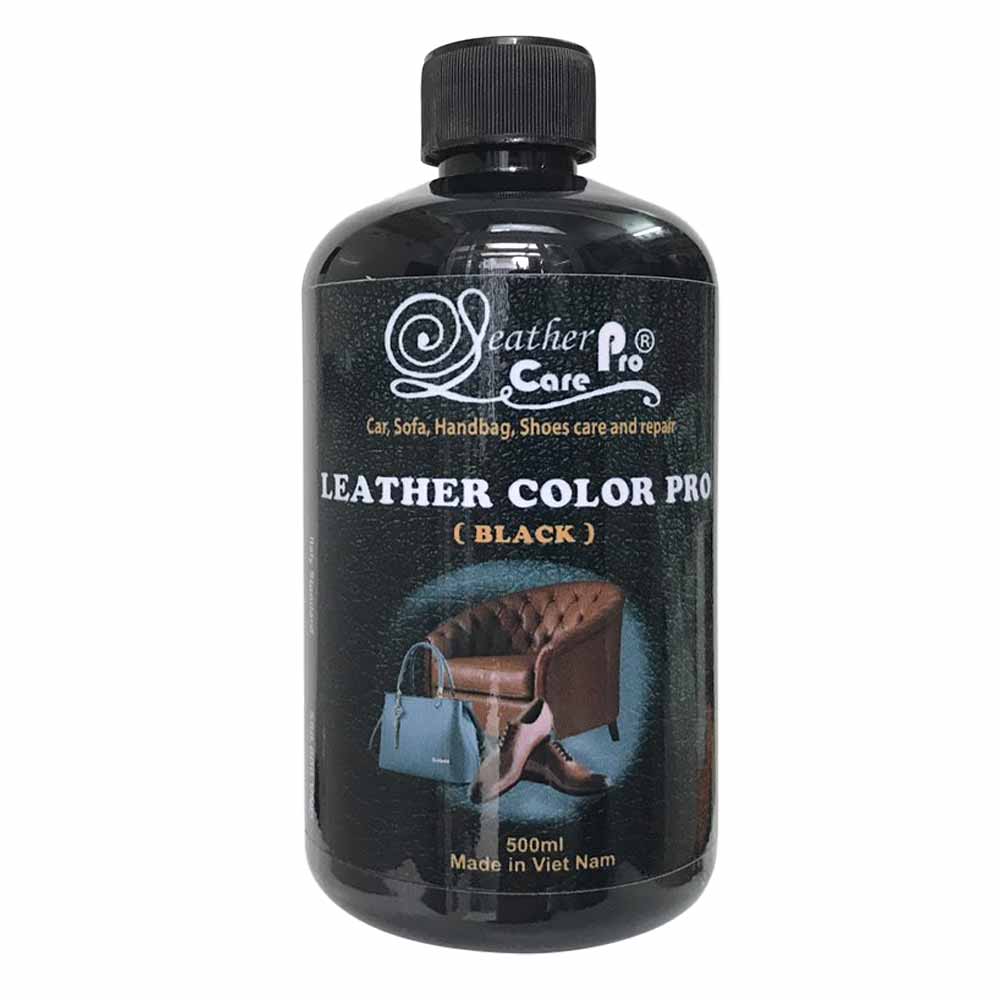 Màu sơn túi xách da, ghế da xe ô tô, ghế Sofa da, giày da – Leather Color Pro (Black)