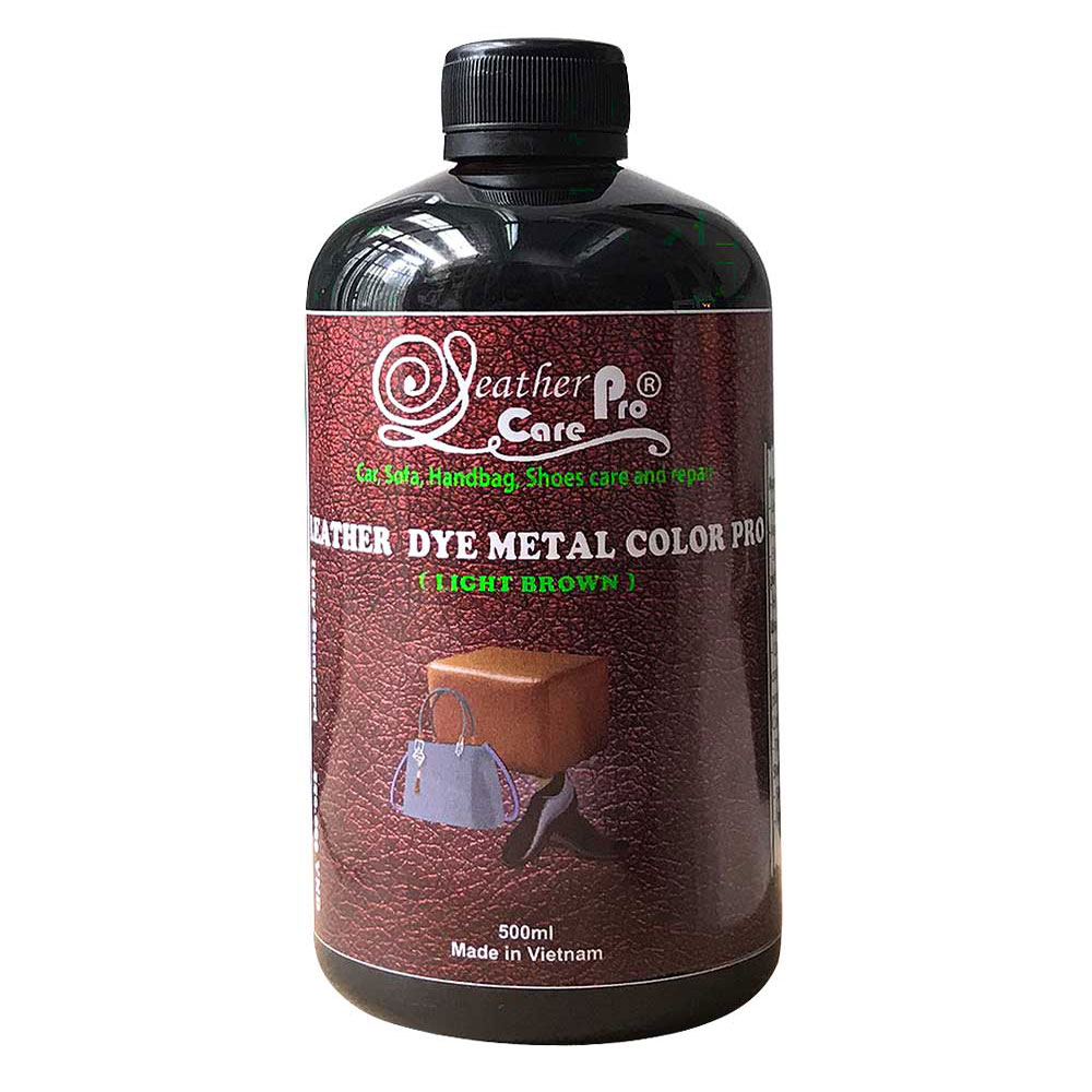 Thuốc nhuộm da bò, thuốc nhuộm túi xách da, ghế da – Leather Dye Metal Color Pro (Light Brown – Ochre)